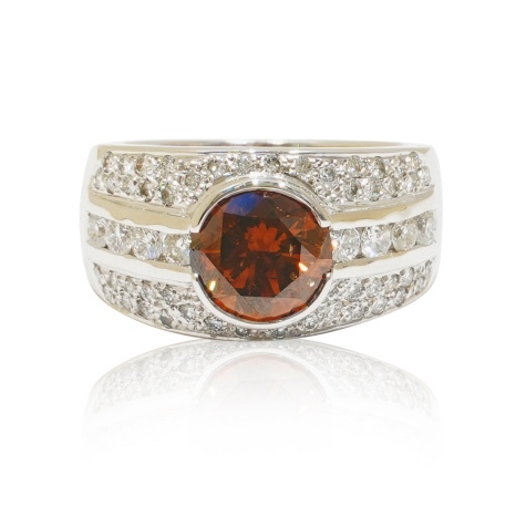 18W 2.31ct FDOB 56 Dias 1.0ct RARE COLOR GIA