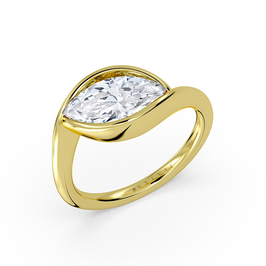 14KY 2.25 ct Marquise Engagement Ring, Lab Diamond, Size 6.5, LG768604794