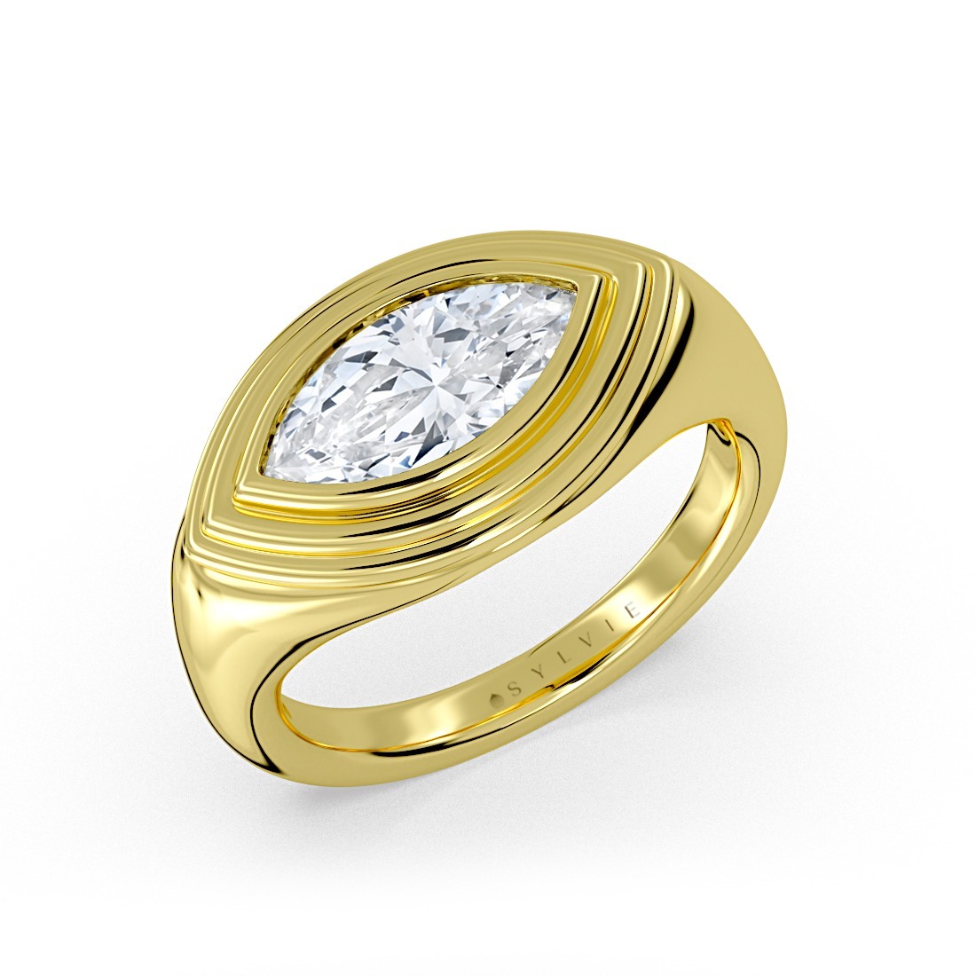 14KY 2.5 ct Marquise Engagement Ring, Lab Diamond, Size 6.5, LG790646488
