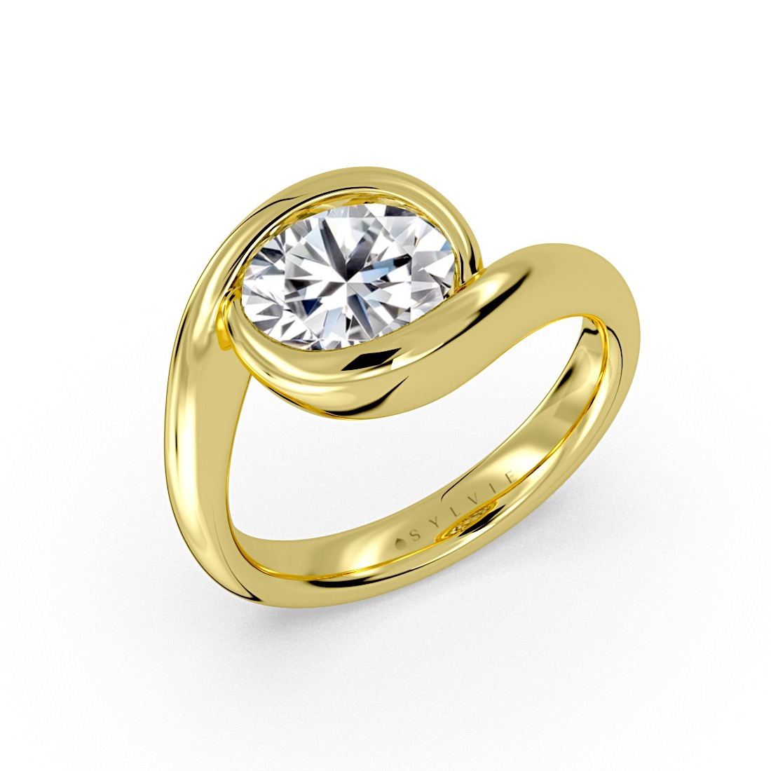 14KY 2.75 ct Oval Diamond Engagement Ring, Lab Diamond, Size 6.5