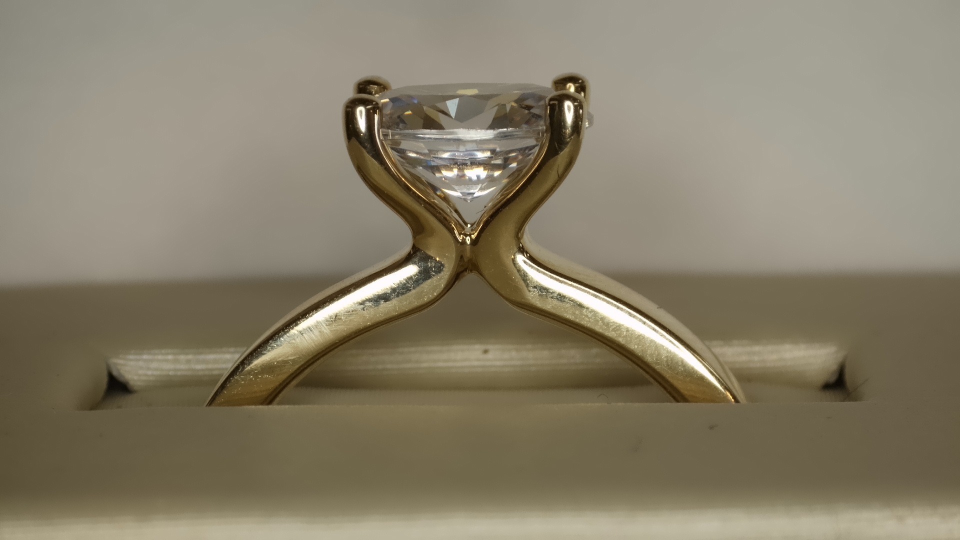 14KY Oval 1.5 Carat Diamond Engagement Ring Flat Band Size 6.5 CZ