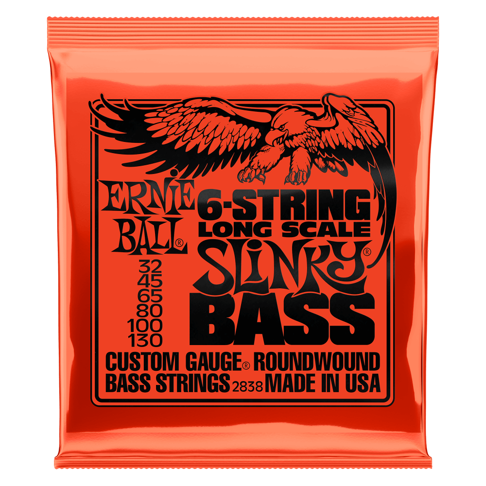 Ernie Ball 2838 6-string Slinky Bass Long Scale Nickel Wound Gauges .032 .045 .065 .080 .100 .130