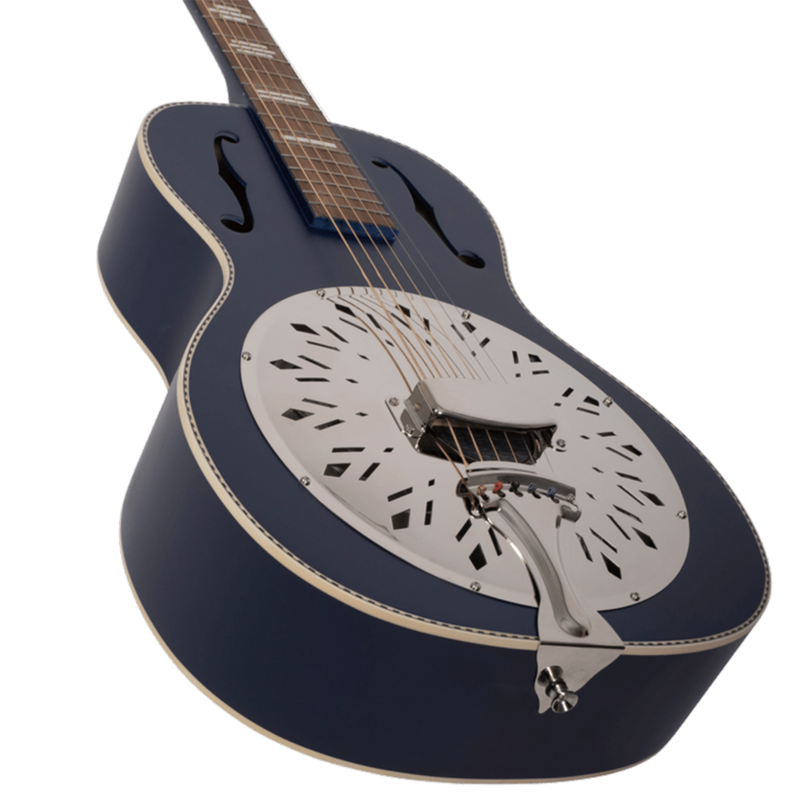 Recording King Size 0 A/E Reso Gtr, Matte Blue