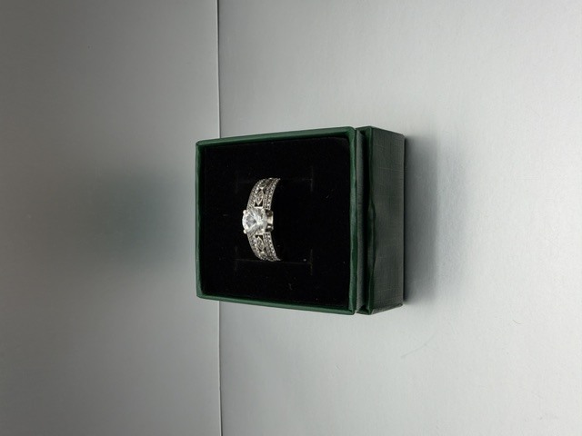 Eva Estate Silver- Vintage Style Solitaire CZ Ring