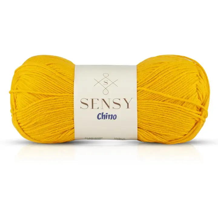 Sensy Chino Soft Cotton Yarn, 3.5 oz, 360 Yards, Gauge 2 Fine- Tangerine