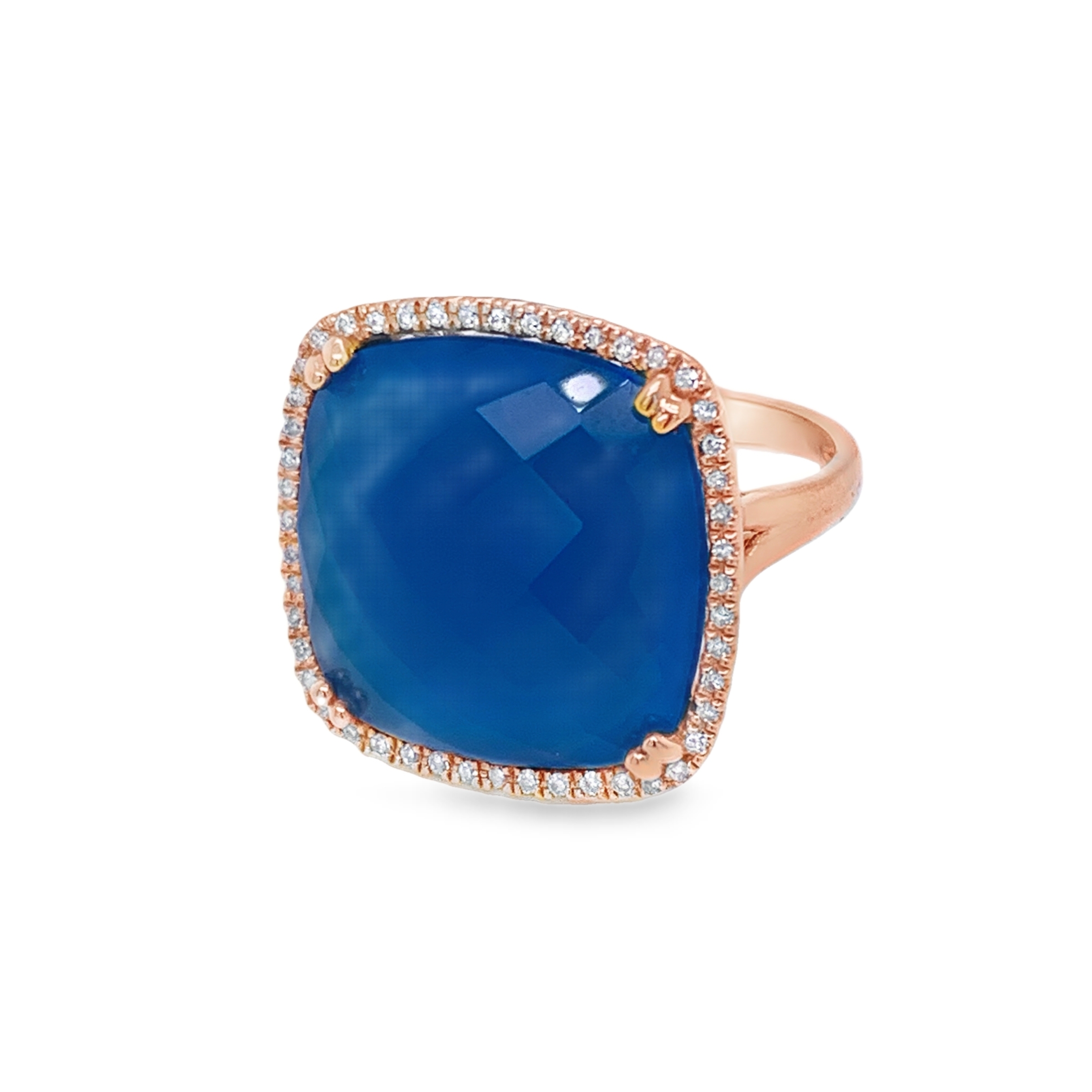 14KR 36 RD 0.10 CT 1 BLUE AG 4.16 CT RING 