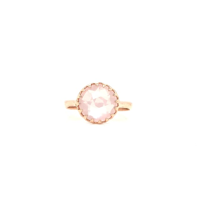 Colored Stone Ring in 14 Karat Rose Gold 2.3 Grams