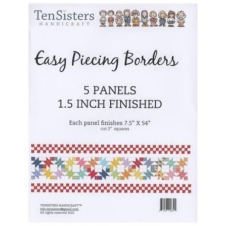 Border Panels - 1.5 Inch Finished (5x36 Squares) Package w/ Directions (5 Panel) - Ten Sisters
