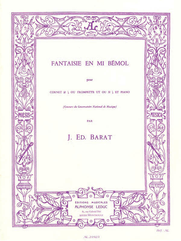 BARAT - Fantaisie En Mi Bemol (Fantasy in Eb) for Cornet or Trumpet and Piano