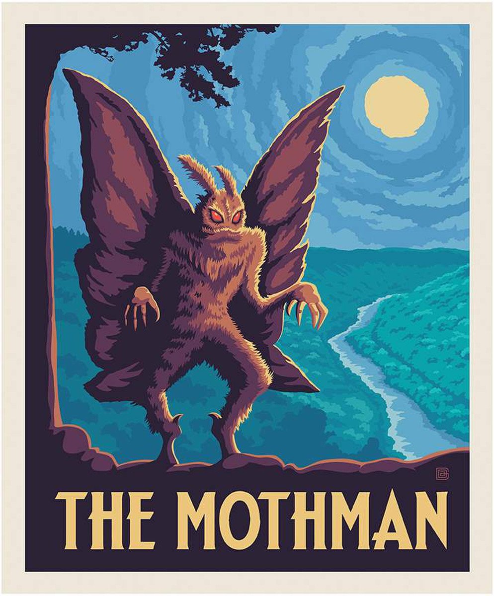 #83 - PD15330-PANEL - Riley Blake Legends of the National Parks The Mothman 36 Panel