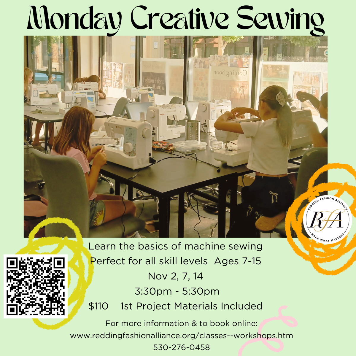 Monday Creative Sewing - Nov 2, 7, 14