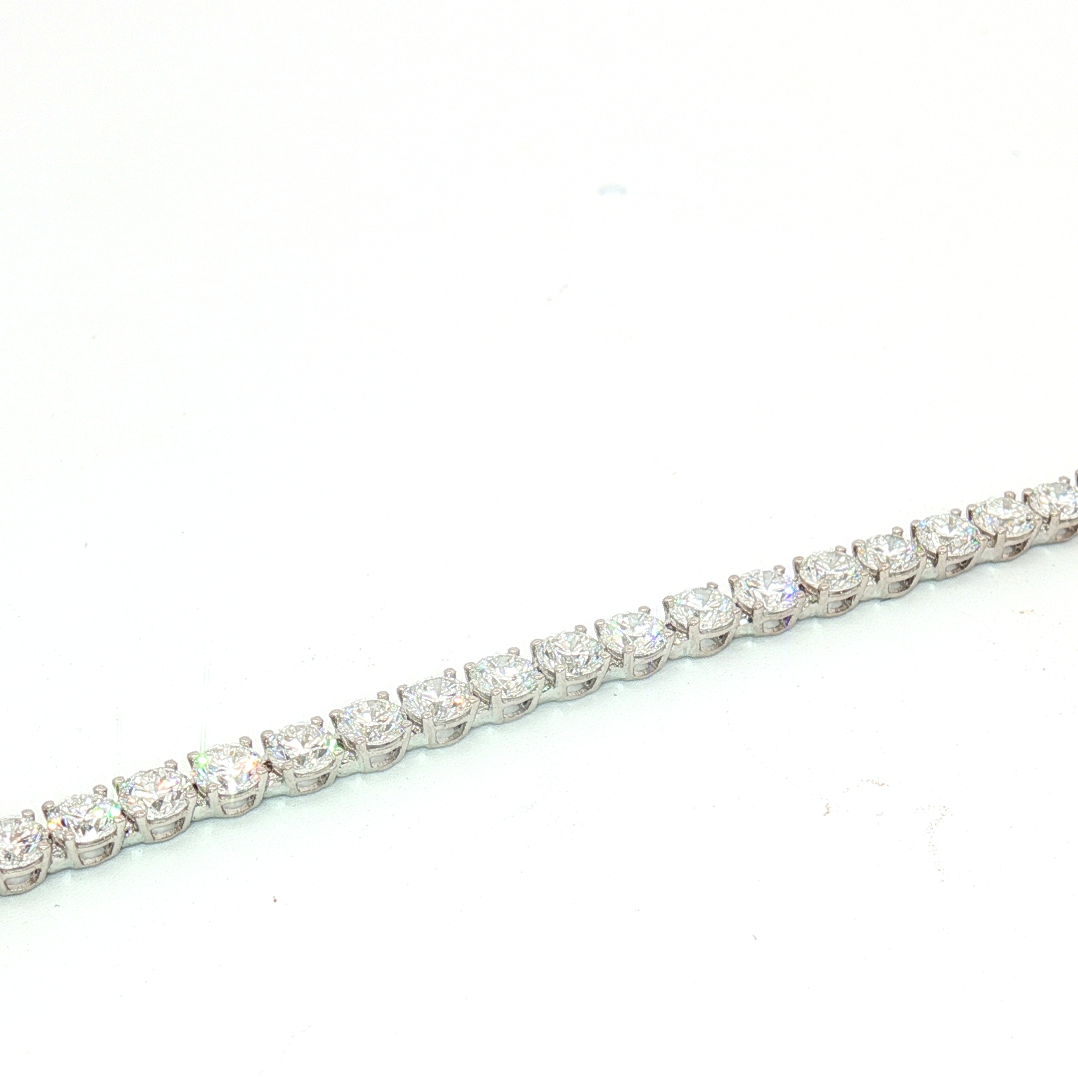14K White Gold Tennis Bracelet With 4.95ct Lab- Grown Diamonds, Size 7.5''