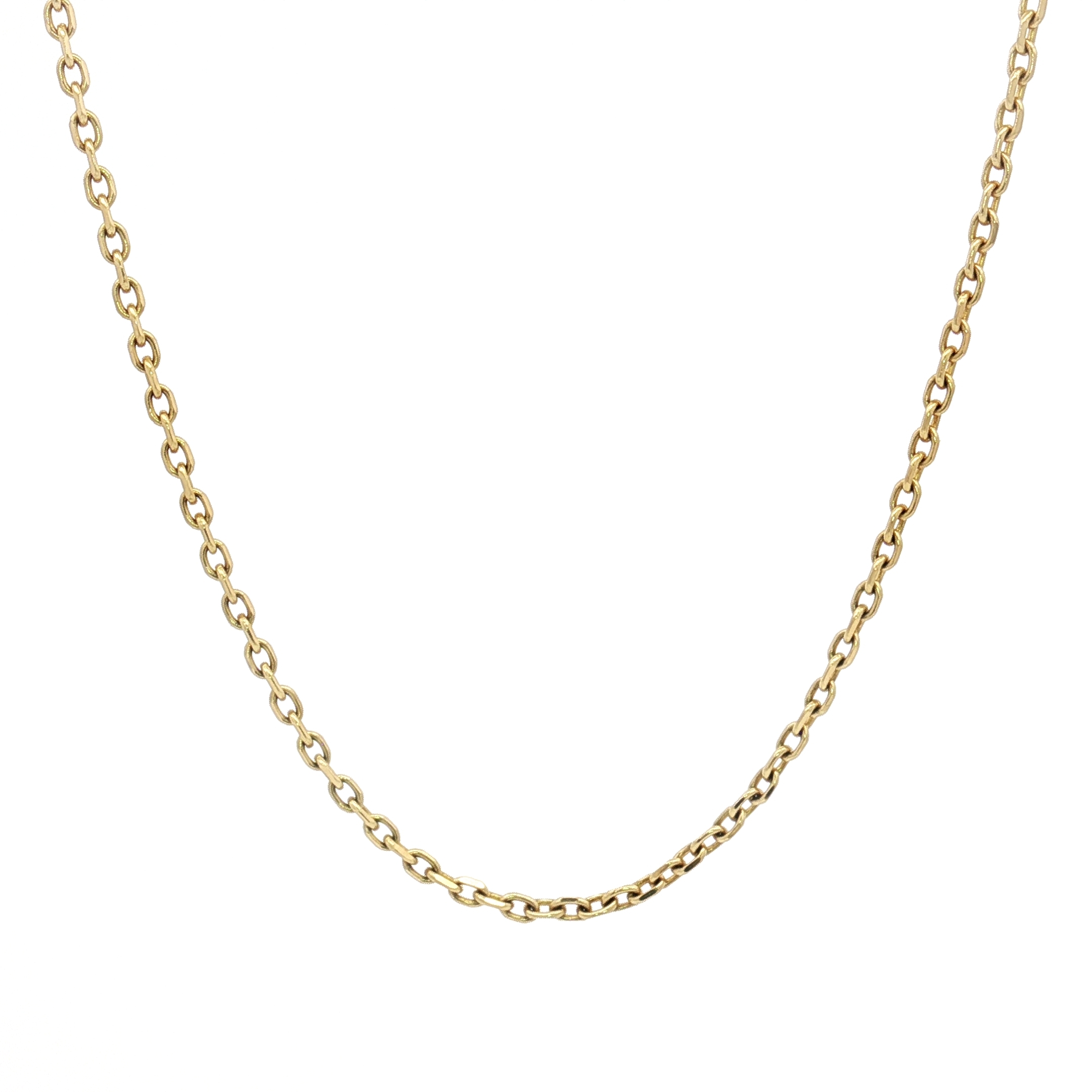14K Yellow Gold Cable Link Chain, 18