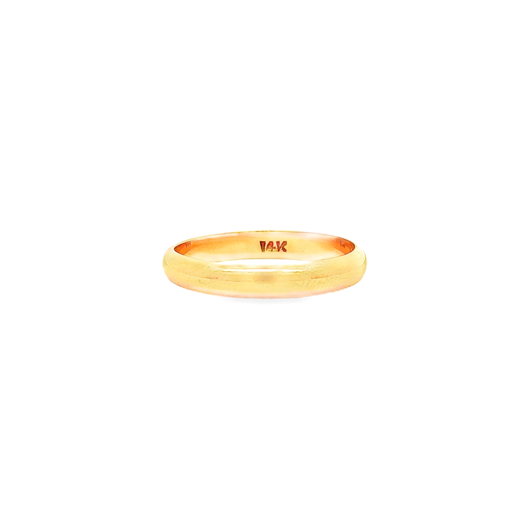 14K Yellow Gold 3.25mm Comfort-Fit Polished Band, Size 7.5