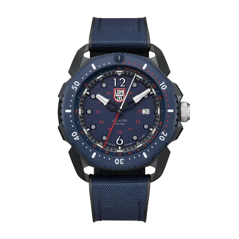 Luminox Men's ICE SAR Artic Quartz Black Carbonox Watch with Blue Dial & Rubber Strap, 46mm- XL.1053