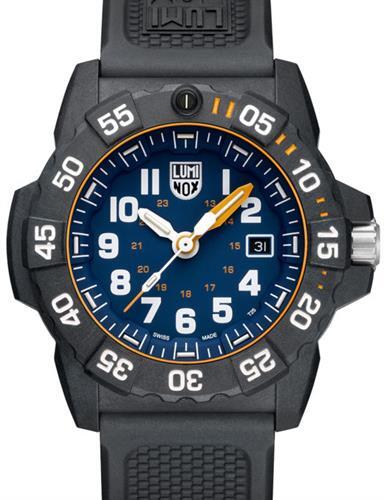 Luminox Navy Seal  Carbon Compound Black Navy 45mm Rubber Men's Watch -XS.3503.NSF