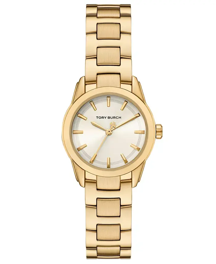   Tory Burch Women's The Miller Gold-Tone Stainless Steel Bracelet Watch 28mm - copy