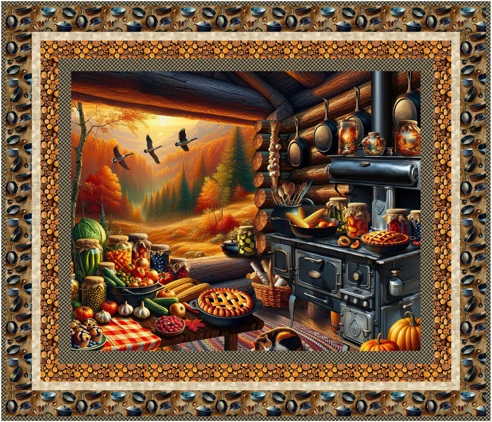 Homestead Heritage Panel Glow Wall Hanging - QUILT KIT