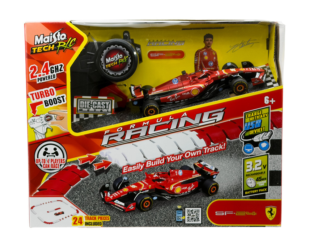 Maisto 82671 R/C 1:41 Ferrari SF-24 #16 Charles Leclerc with Track