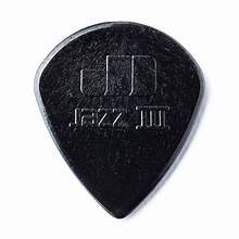 Dunlop 47P3S Nylon Jazz III Guitar Picks Black Stiffo Point Tip 6-pack