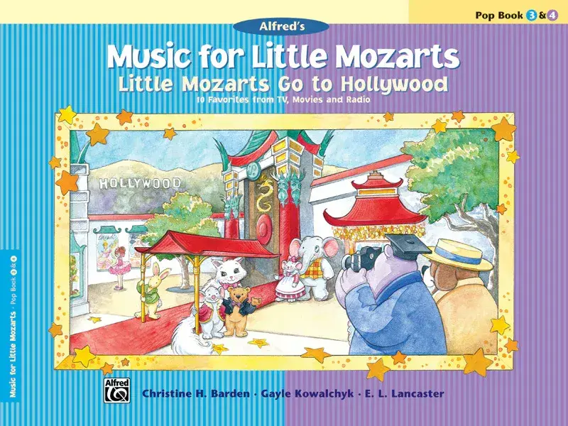 Music for Little Mozarts: Little Mozarts Go to Hollywood, Pop Book 3 & 4: Piano Book