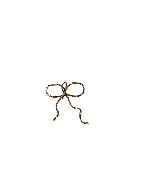 14K Y 18.5mm x 19.8mm delicate bow pendant made by Carol Kessler for JBG Legacy