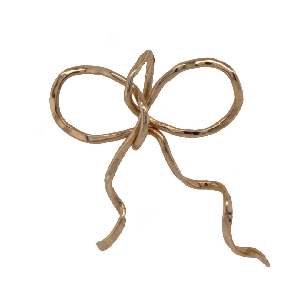 14K Y 18.5mm x 19.8mm delicate bow pendant made by Carol Kessler for JBG Legacy