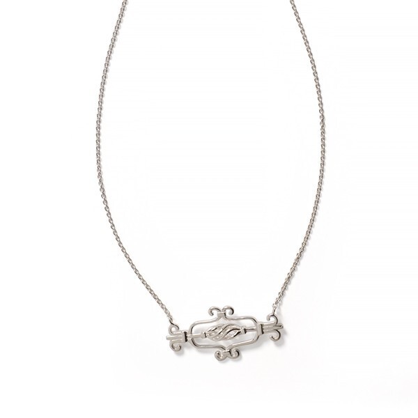 16-18 adjustable Sterling Silver ornamental spiral basket necklace by Southern Gates 