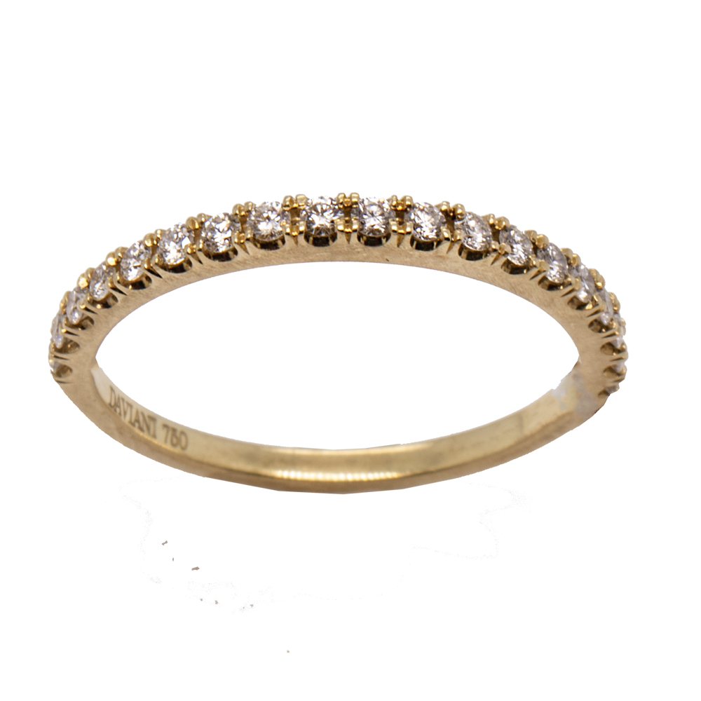 18ky 19 round faceted 0.26ct tw FG, VS Diamonds anniversary/wedding band, size 6.5