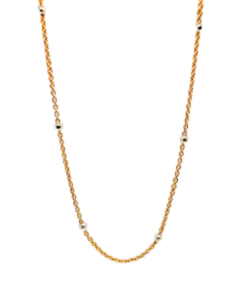 20 Gold Filled chain with Sterling Silver satellite bead necklace by Southern Gates  