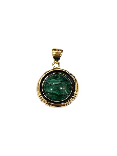 Alchemia 29mm decorative bezel set Shattuckite pendant made by Charles Albert 