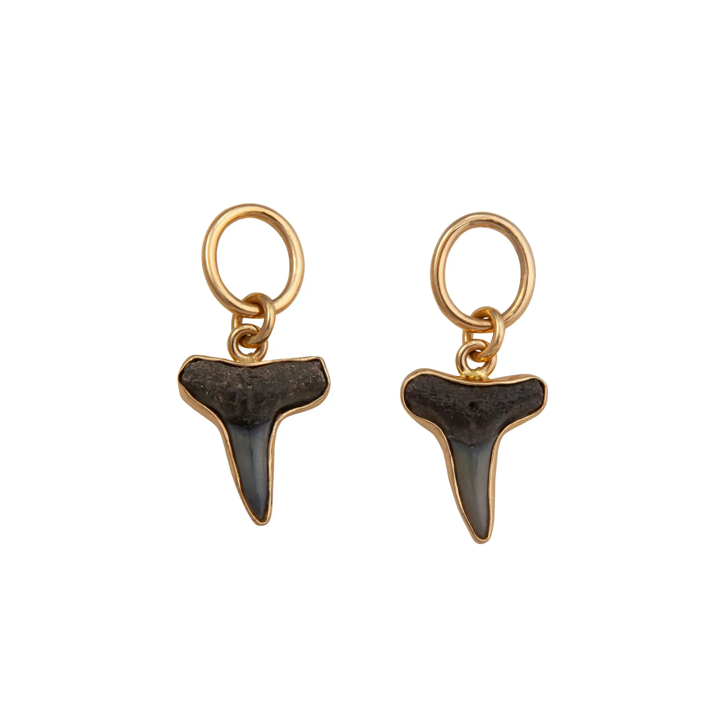 Alchemia Shark Tooth Oval Post 1 3/8 drop Earrings made by Charles Albert 