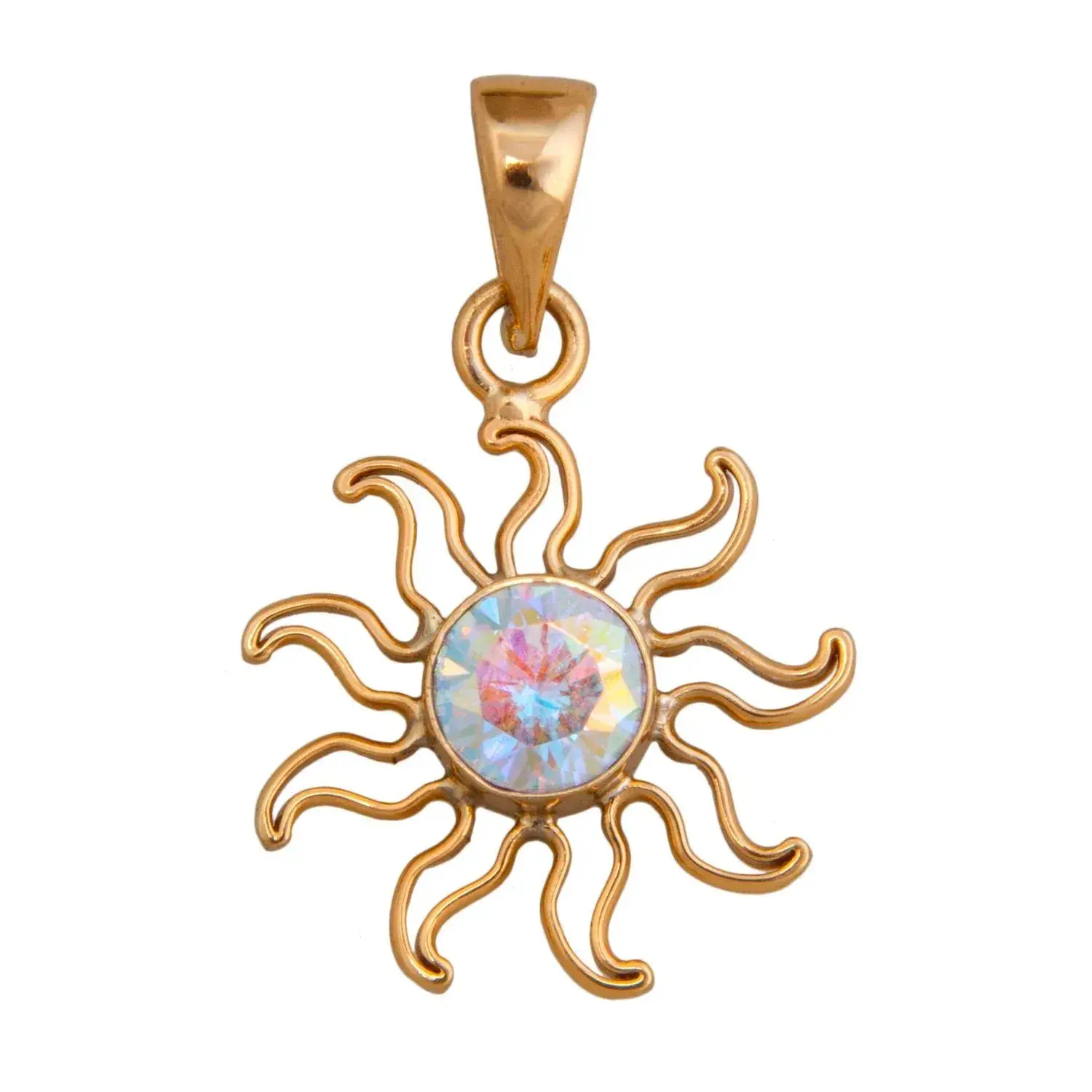 Alchemia You Warm My Soul Mercury Mist CZ Sun 27mm Pendant by Charles Albert