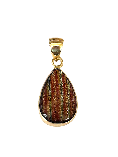 Alchemia multi colored Dichroic Glass pendant made by Chalres Albert 