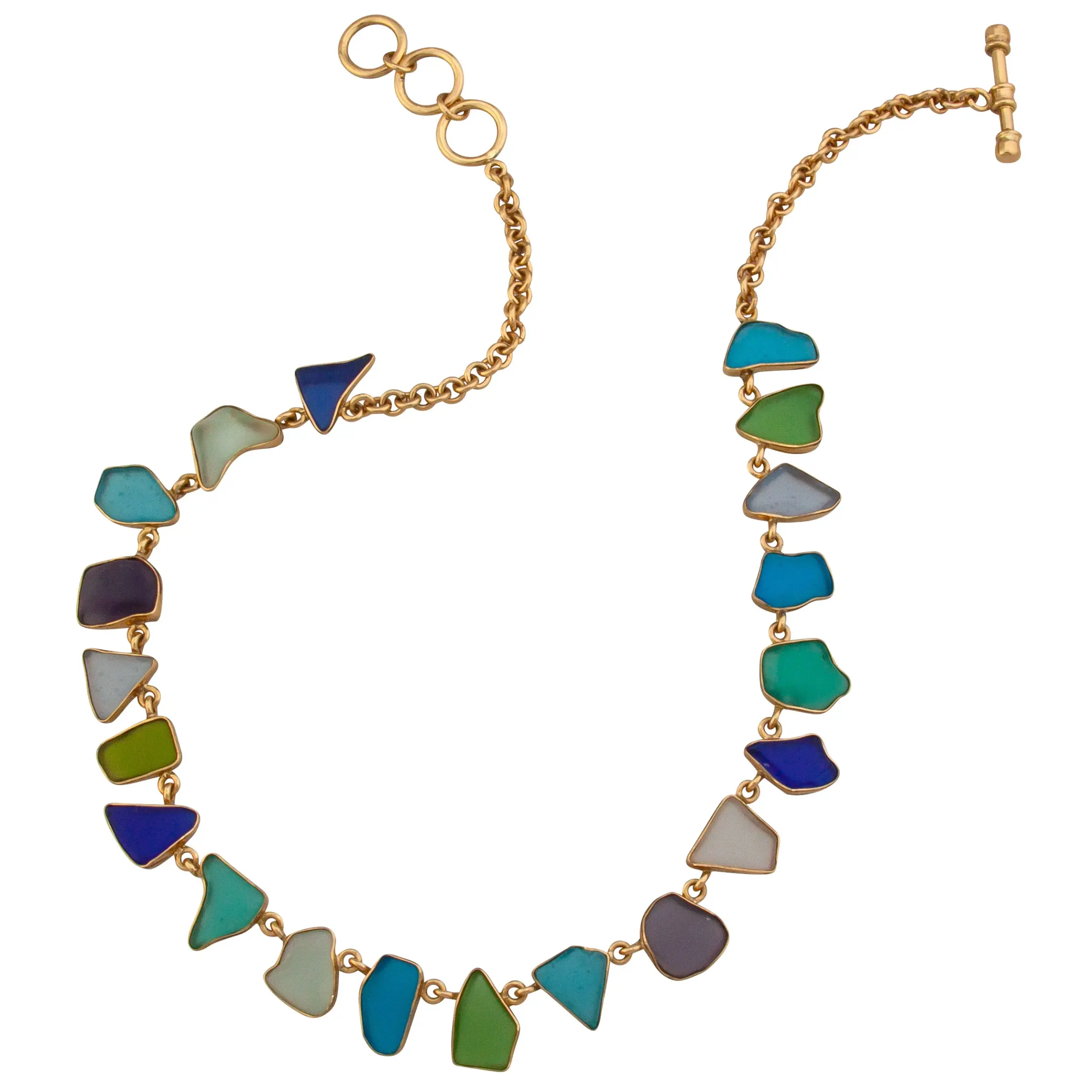 Alchemia multi colored Recycled Glass Necklace by Charles Albert