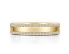 Gold Plated Sterling Silver .46ctw round faceted Lassaire simulated diamonds high polished band size 8 by Lafonn 