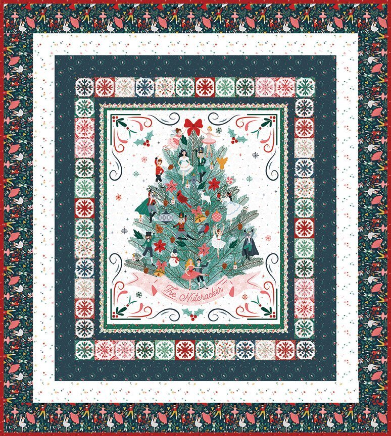 Decorate the Tree Panel Quilt Kit- Blue featuring Nutcracker Tradition by Jennifer Long- May 2026 by Riley Blake Designs