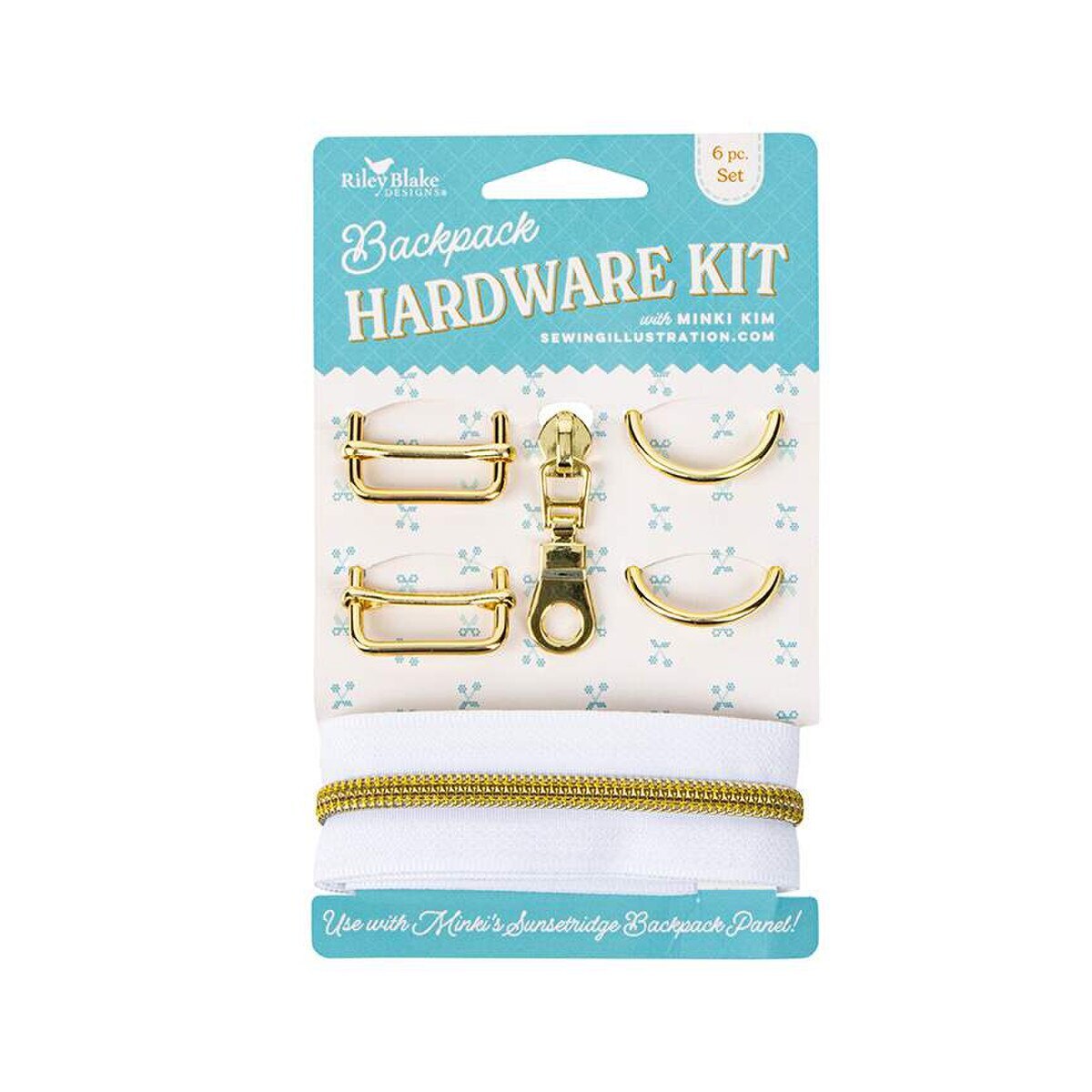 Backpack Hardware Kit – Compatible with Sunset Ridge Backpack Panel by Minki Kim for Riley Blake Designs