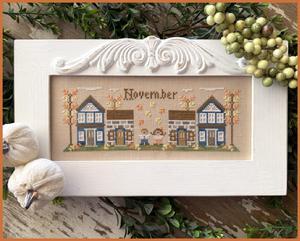 Country Cottage Needleworks – November – Mini Village Series – Cross Stitch Pattern – Cottage Needlework Chart