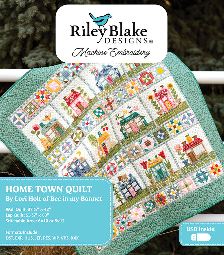Home Town Quilt Projects Machine Embroidery USB – Lori Holt for Riley Blake Designs - Fabric Kit