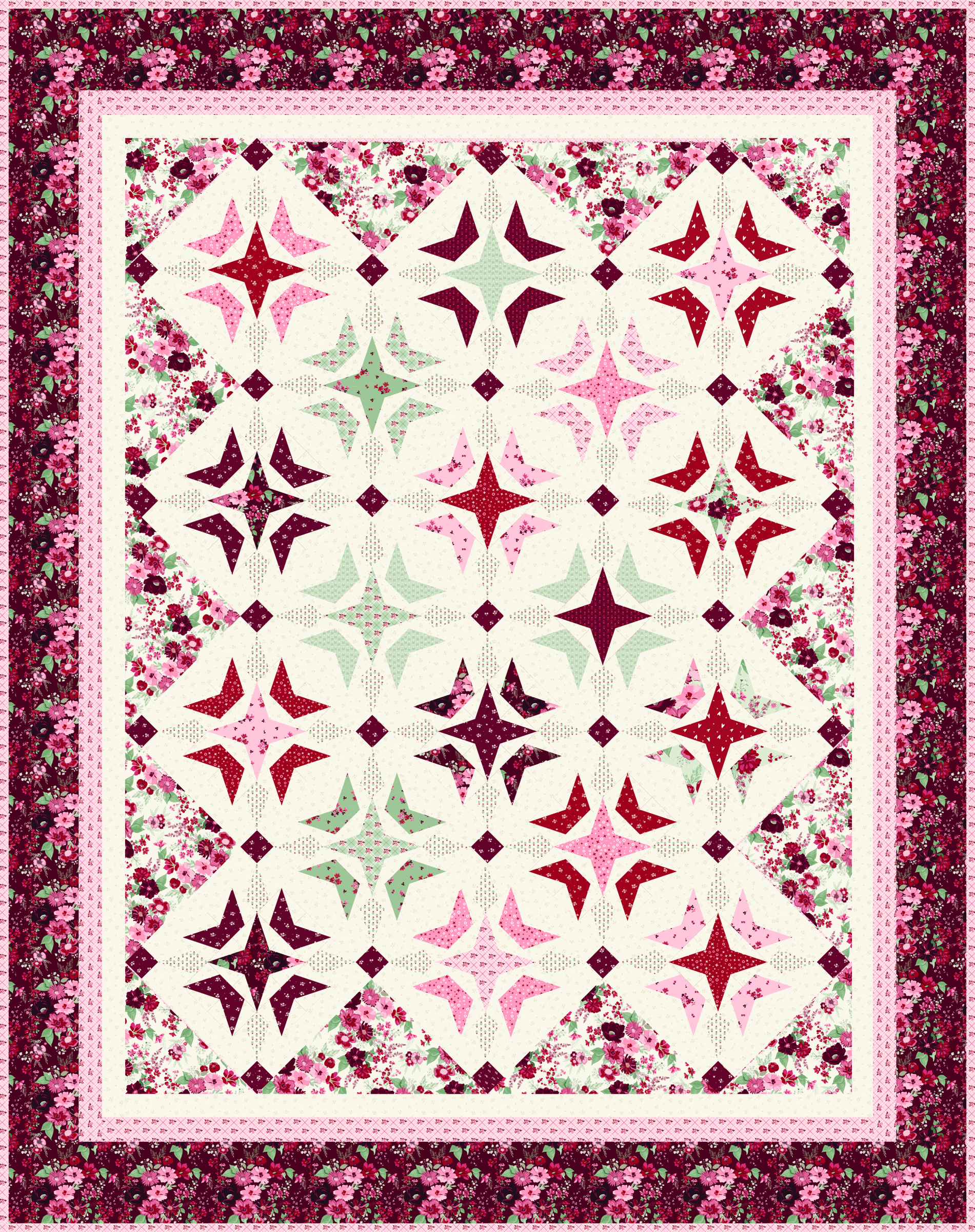 Versailles Quilt Pattern by Sandy Gervais – Pieces from My Heart for Riley Blake Designs
