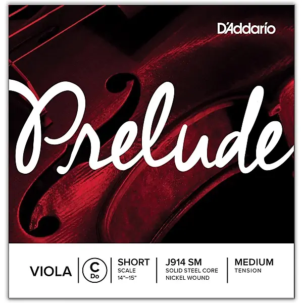 D'ADDARIO J914 SM PRELUDE VIOLA SHORT SCALE (14-15) VIOLA C STRING MEDIUM