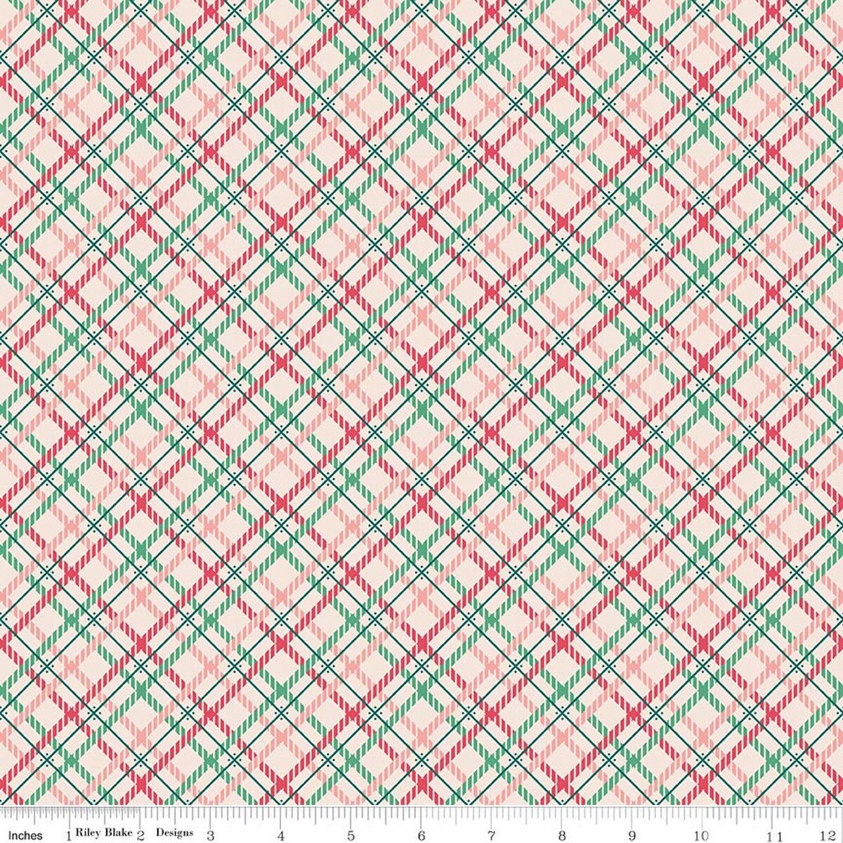 108 Wide Quilt Back - Berry & Sage Prim Latte by Lori Holt for Riley Blake 6850