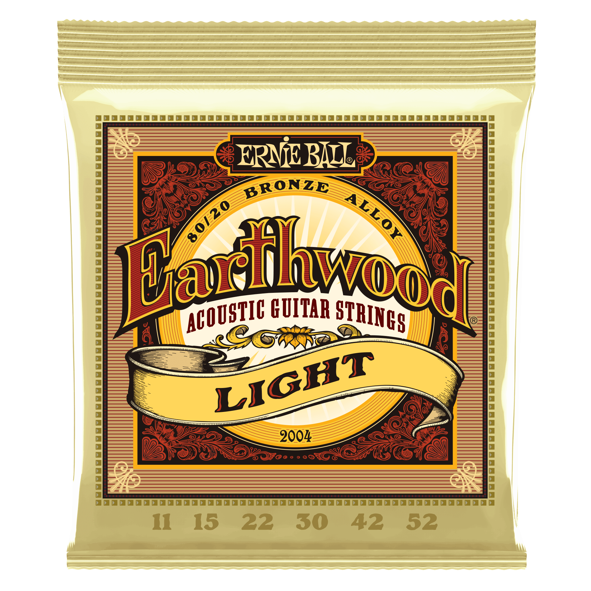 Ernie Ball 2004 AGS Earthwood Light 80/20 Bronze Acoustic Guitar Strings 11-52