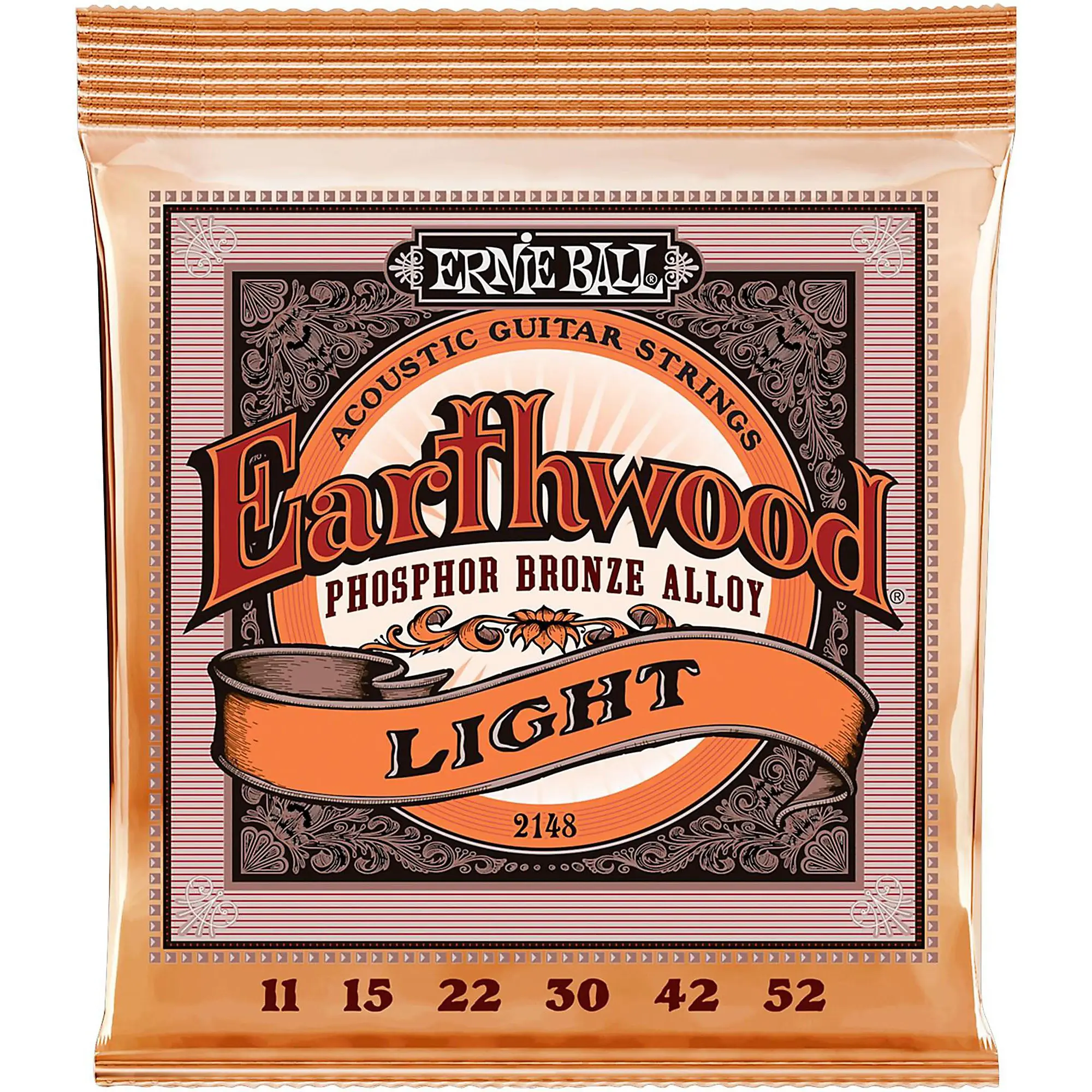 Ernie Ball 2148 AGS Earthwood Light Phosphor Bronze Acoustic Guitar Strings 11-52