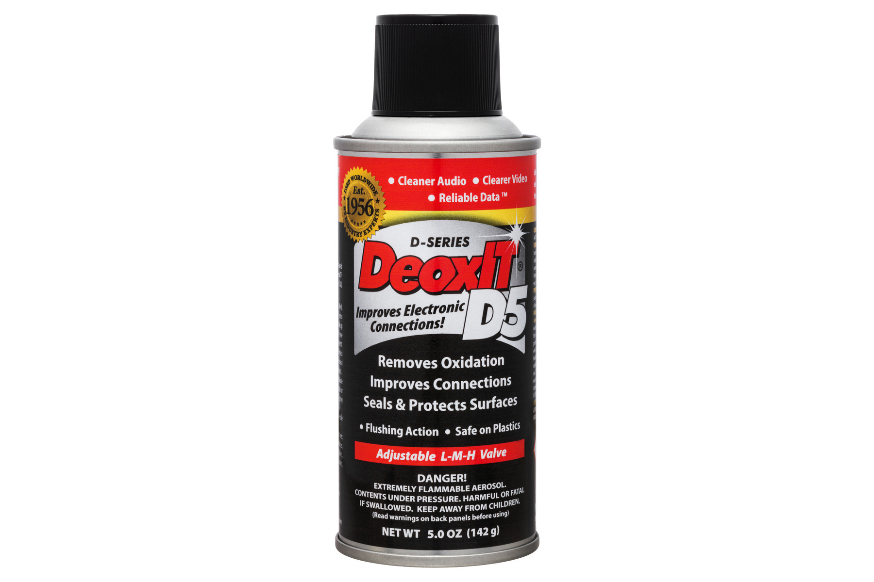 Hosa CAIG Laboratories D5S6 DeoxIT D5 Contact Cleaner 5% Solution - 5-oz. Spray