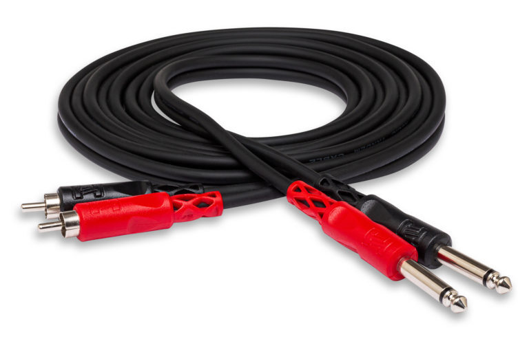 Hosa CPR-202 Dual 1/4 TSM to Dual RCAM 6.5 ft Stereo Interconnect Cable