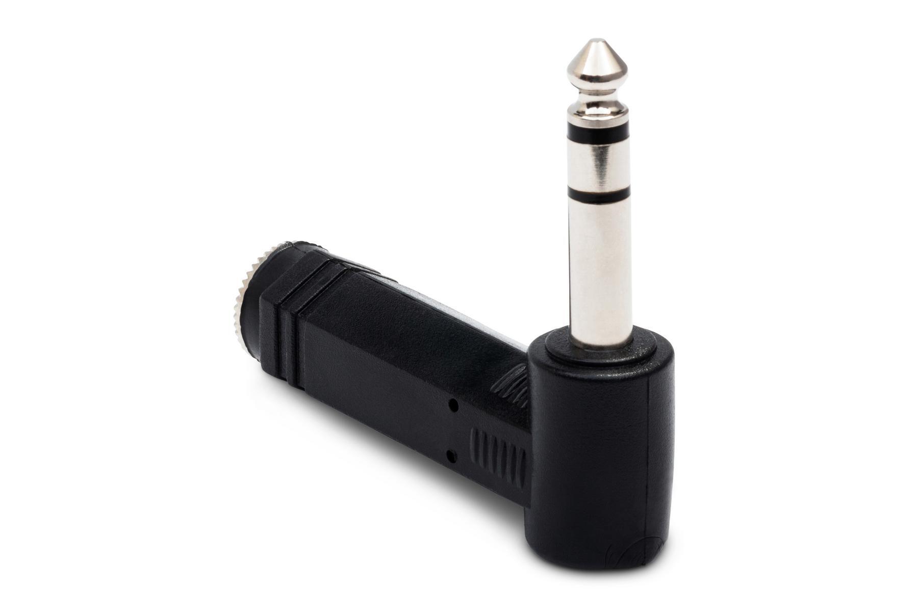 Hosa GPP 273 1/4 TRSF to 1/4 TRSM Right Angle Adapter