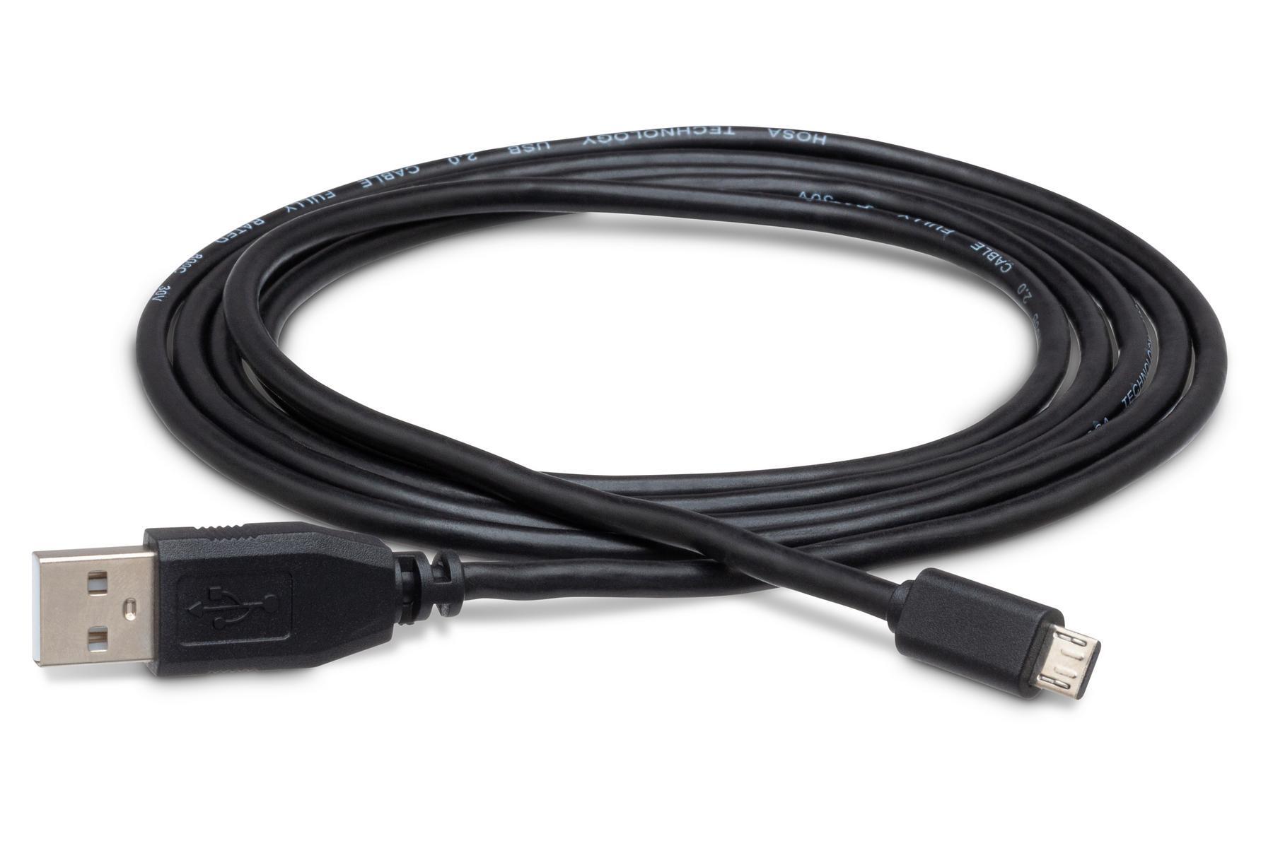 Hosa USB206AC High Speed USB Type A to Micro B 6 ft Cable