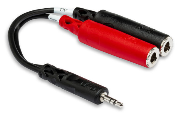 Hosa YMP137 3.5 mm TRS to Dual 1/4 TSF Stereo Breakout Cable
